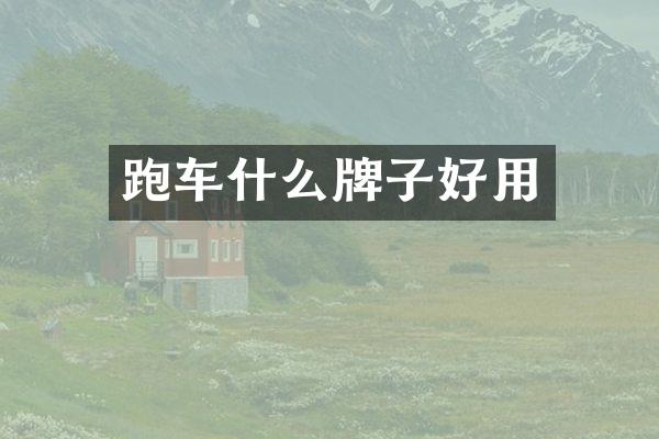 跑车什么牌子好用