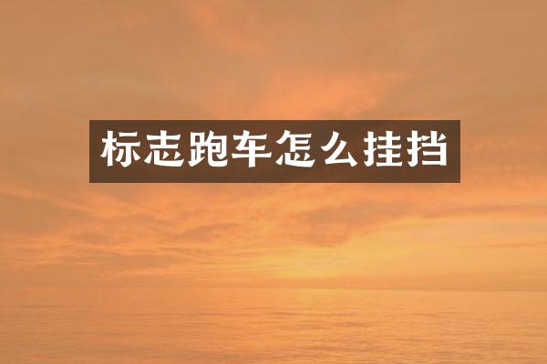 标志跑车怎么挂挡