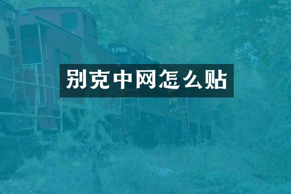别克中网怎么贴