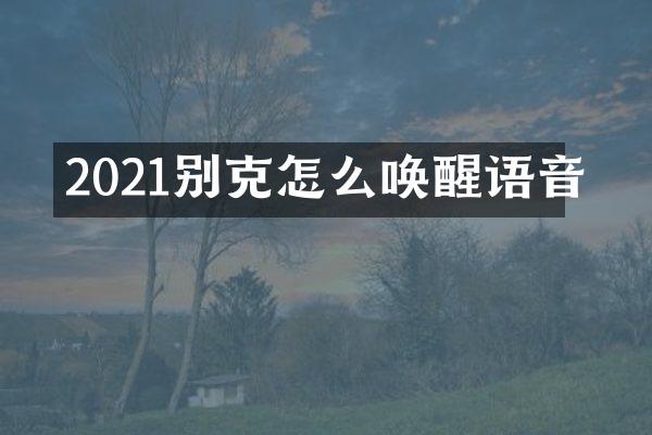 2021别克怎么唤醒语音