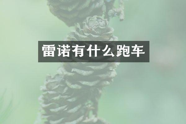 雷诺有什么跑车