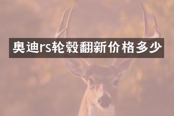 奥迪rs轮毂翻新价格多少
