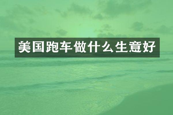 美国跑车做什么生意好