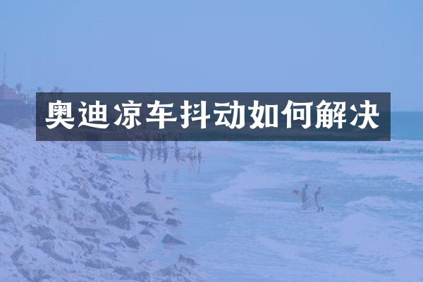 奥迪凉车抖动如何解决