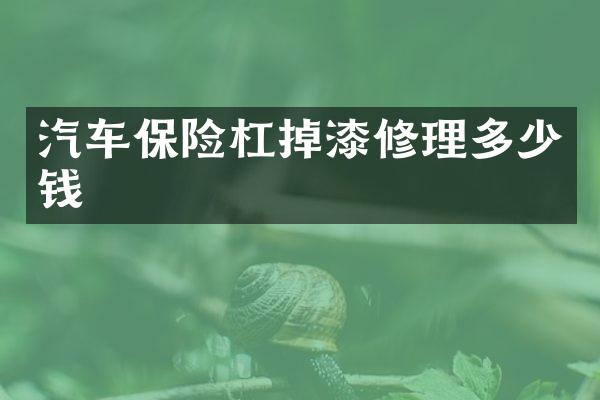 汽车保险杠掉漆修理多少钱