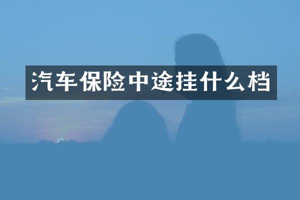 汽车保险中途挂什么档