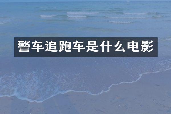 警车追跑车是什么电影