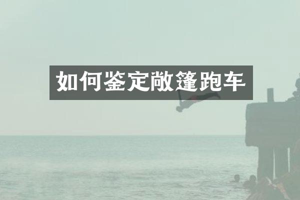 如何鉴定敞篷跑车