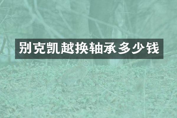 别克凯越换轴承多少钱