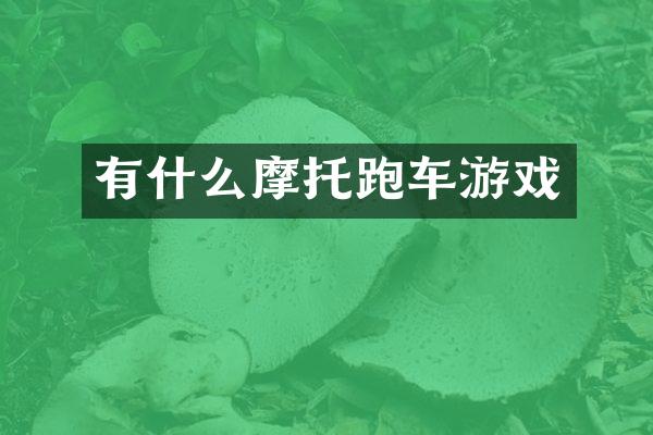 有什么摩托跑车游戏