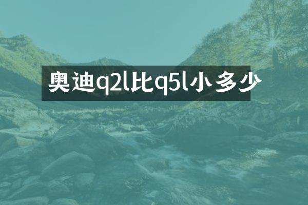 奥迪q2l比q5l小多少