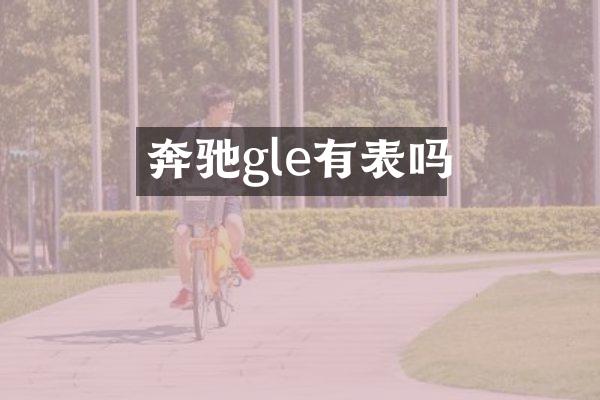 奔驰gle有表吗