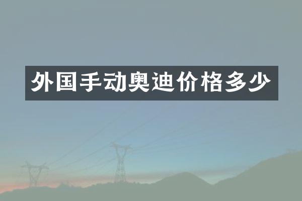 外国手动奥迪价格多少