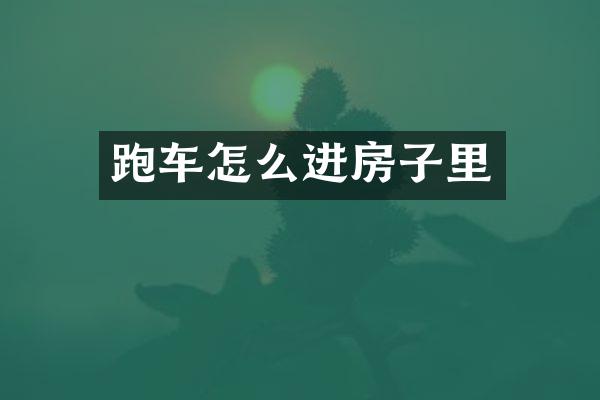 跑车怎么进房子里