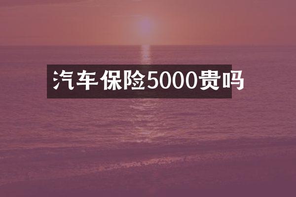 汽车保险5000贵吗