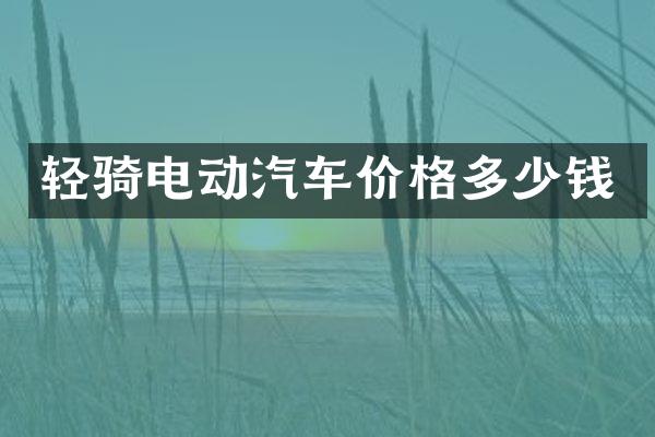轻骑电动汽车价格多少钱
