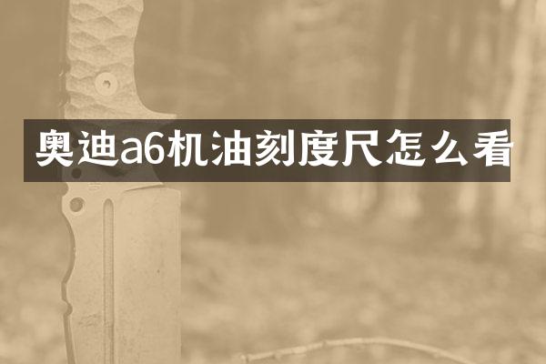 奥迪a6机油刻度尺怎么看