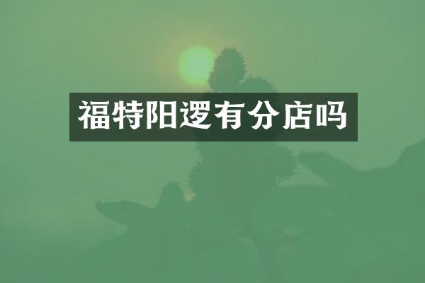 福特阳逻有分店吗