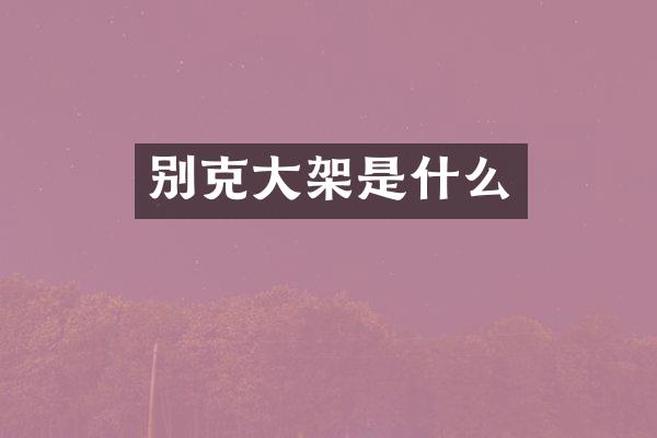 别克大架是什么