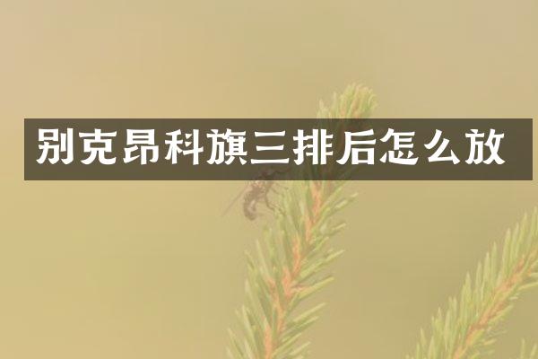 别克昂科旗三排后怎么放
