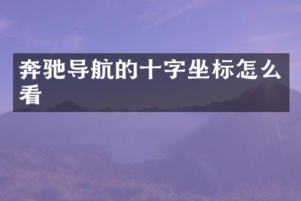 奔驰导航的十字坐标怎么看