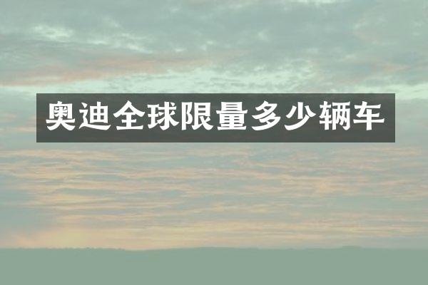 奥迪全球限量多少辆车