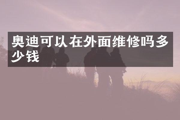 奥迪可以在外面维修吗多少钱
