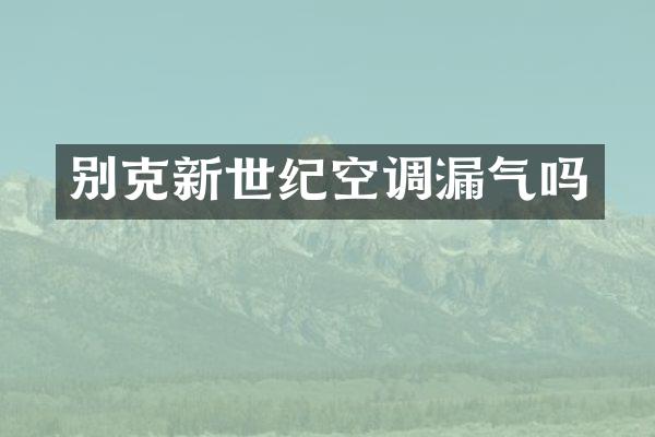 别克新世纪空调漏气吗