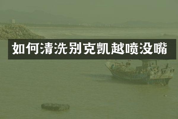 如何清洗别克凯越喷没嘴