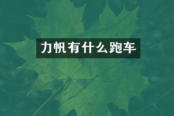 力帆有什么跑车