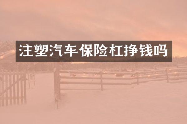 注塑汽车保险杠挣钱吗