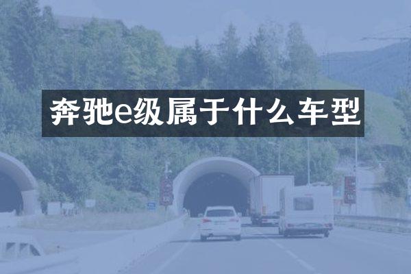 奔驰e级属于什么车型
