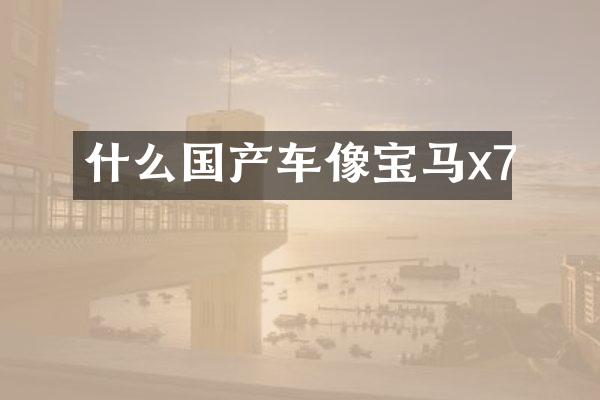 什么国产车像宝马x7