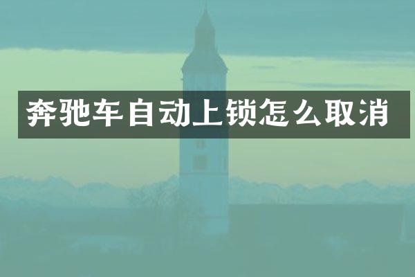 奔驰车自动上锁怎么取消