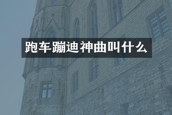 跑车蹦迪神曲叫什么