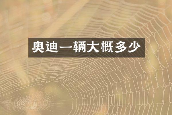 奥迪一辆大概多少