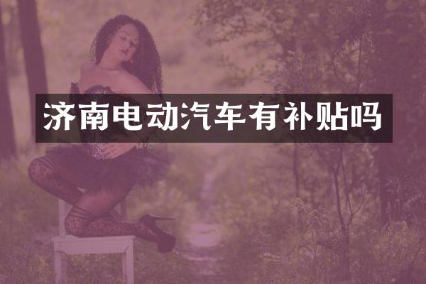 济南电动汽车有补贴吗