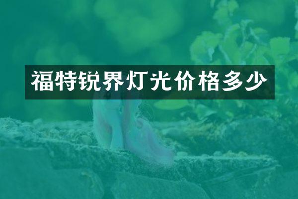 福特锐界灯光价格多少