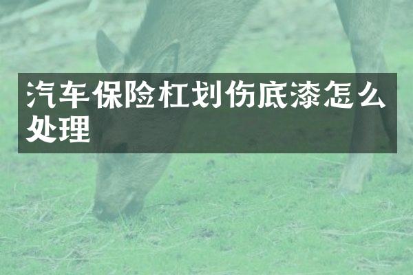 汽车保险杠划伤底漆怎么处理