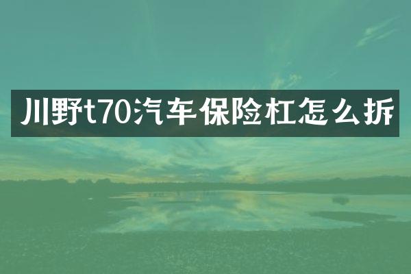 川野t70汽车保险杠怎么拆