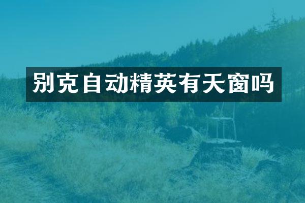 别克自动精英有天窗吗