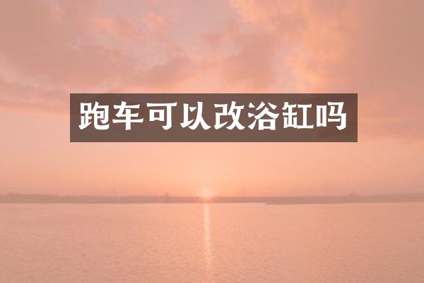 跑车可以改浴缸吗