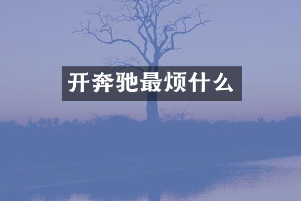 开奔驰最烦什么