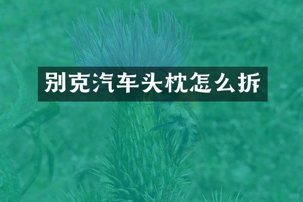别克汽车头枕怎么拆