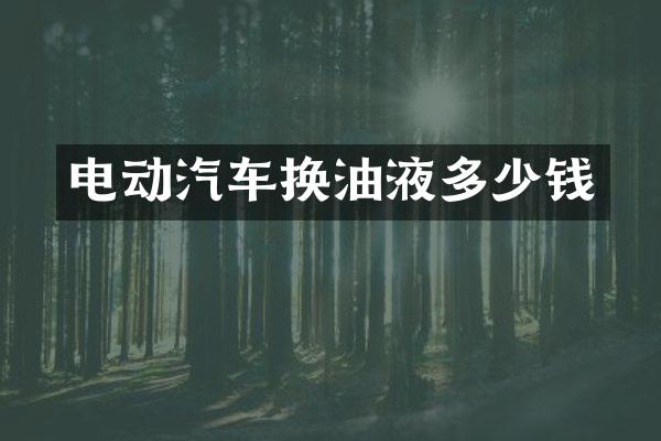 电动汽车换油液多少钱