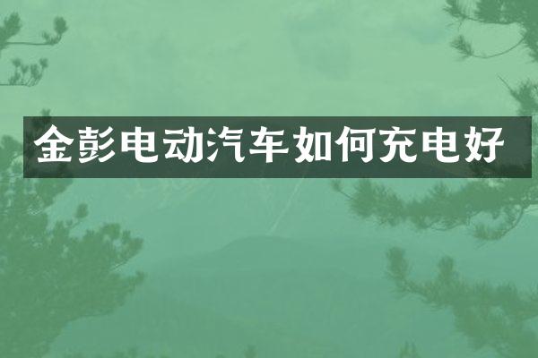 金彭电动汽车如何充电好