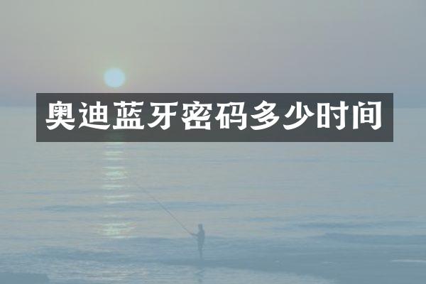 奥迪蓝牙密码多少时间