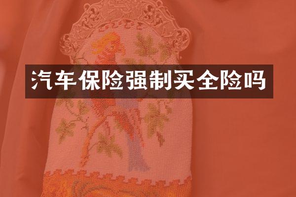 汽车保险强制买全险吗