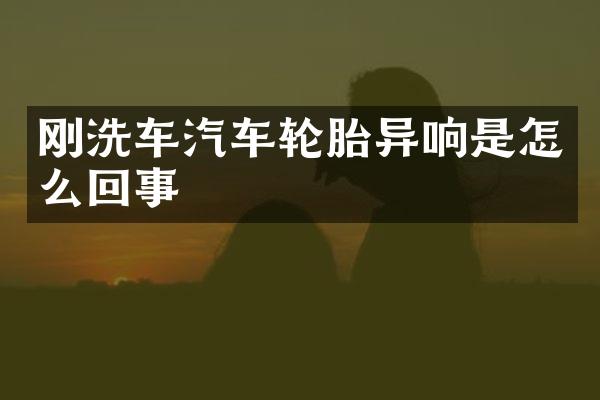 刚洗车汽车轮胎异响是怎么回事
