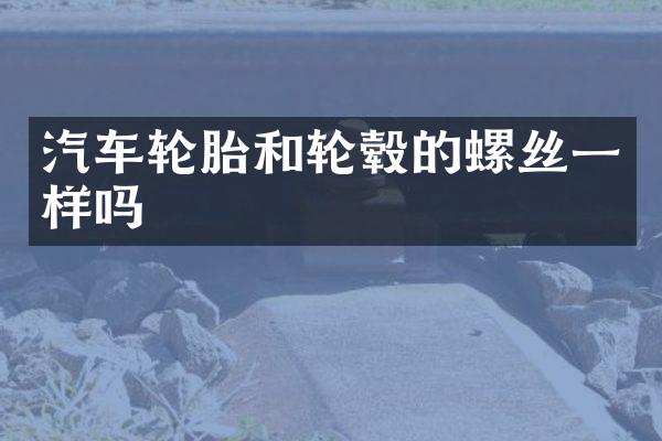 汽车轮胎和轮毂的螺丝一样吗